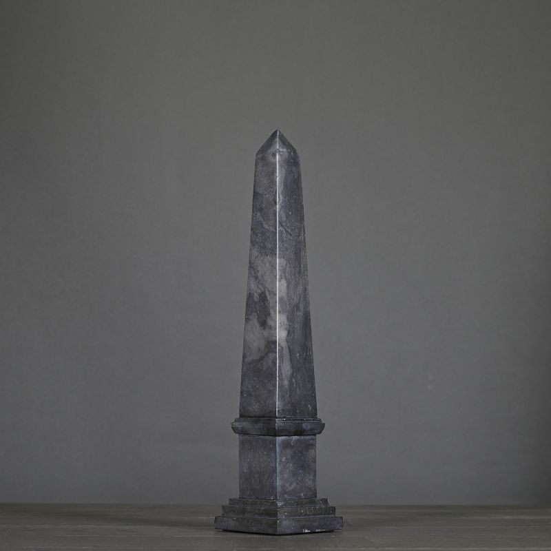 Grey-Black Marble Obelisk