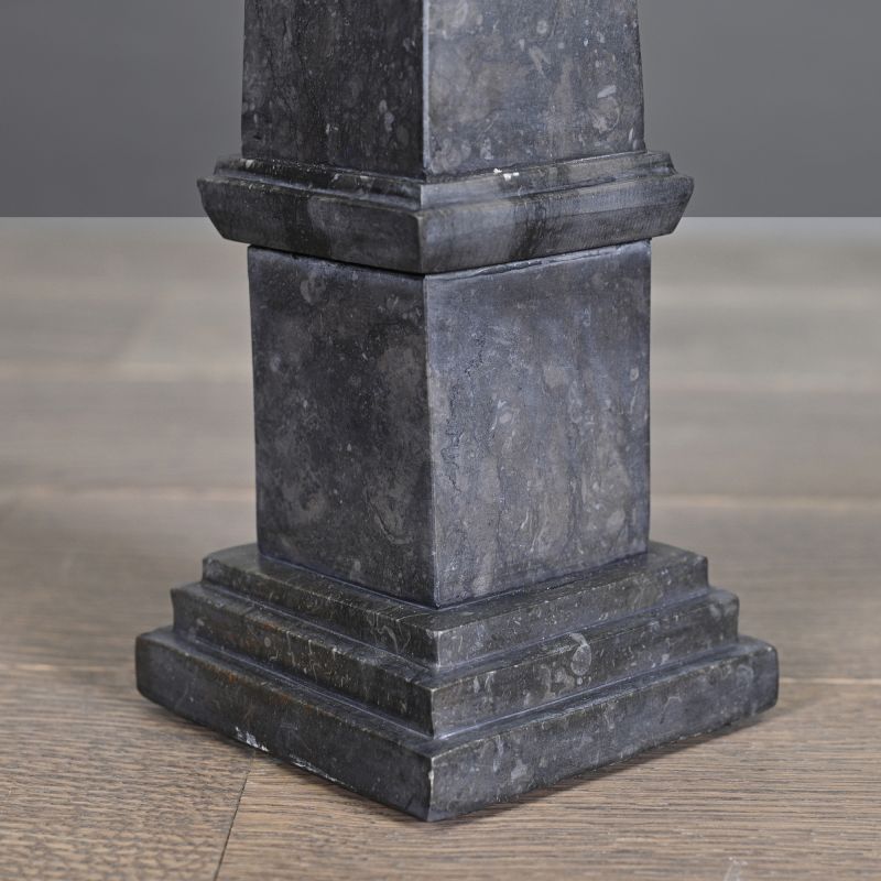 Grey-Black Marble Obelisk