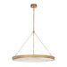 Matthew 40″ Chandelier – elegant alabaster disk suspended by Bronze or Soft Brass for a sophisticated touch.