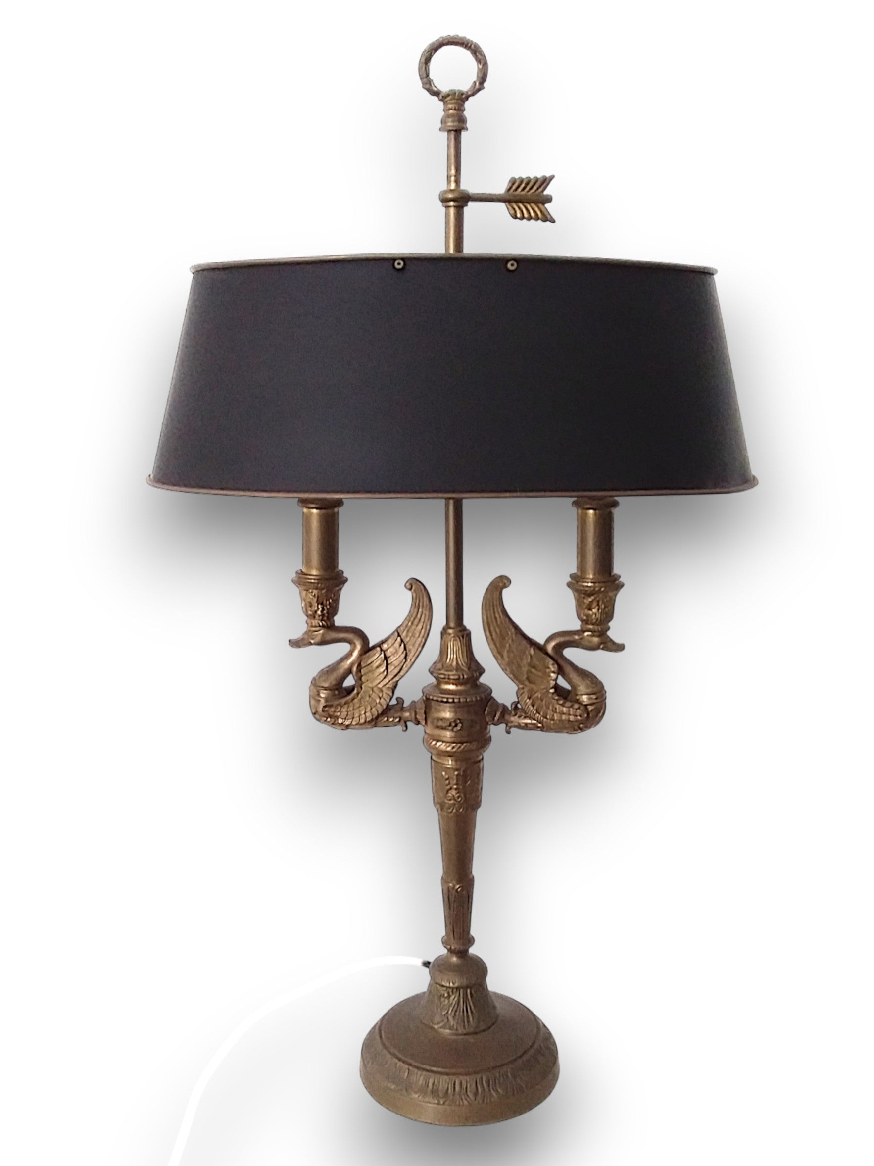 A pair of Brass Bouillotte Style table lamps