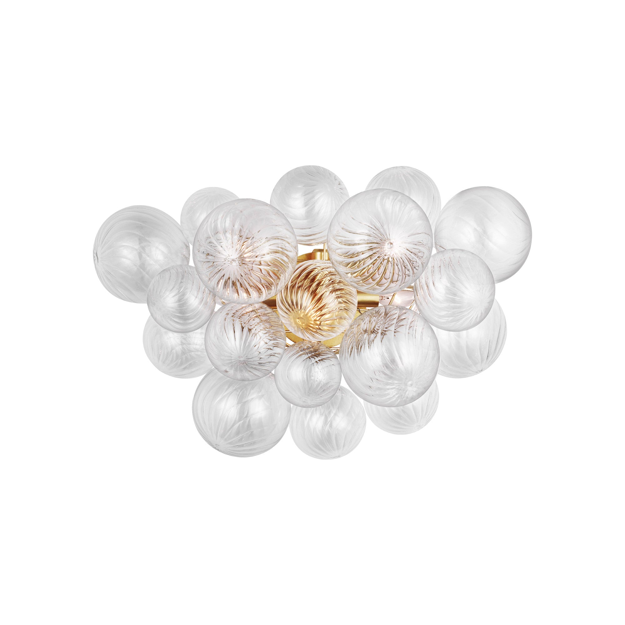 Talia Large Sconce – tiered design with swirled glass globes, blending traditional style with contemporary elegance, by Julie Neill.