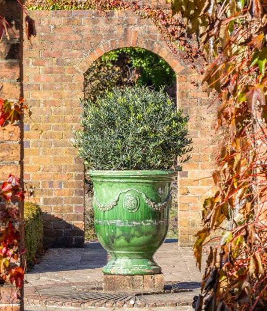 Timeworn Green Traditional Anduze Urn