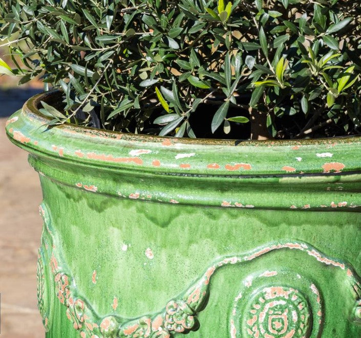 Timeworn Green Traditional Anduze Urn