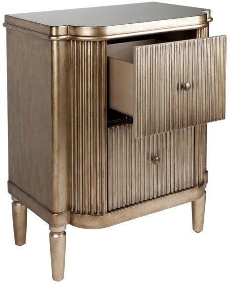 Adelle Bedside Table - Antique Gold - Oscar and Mila