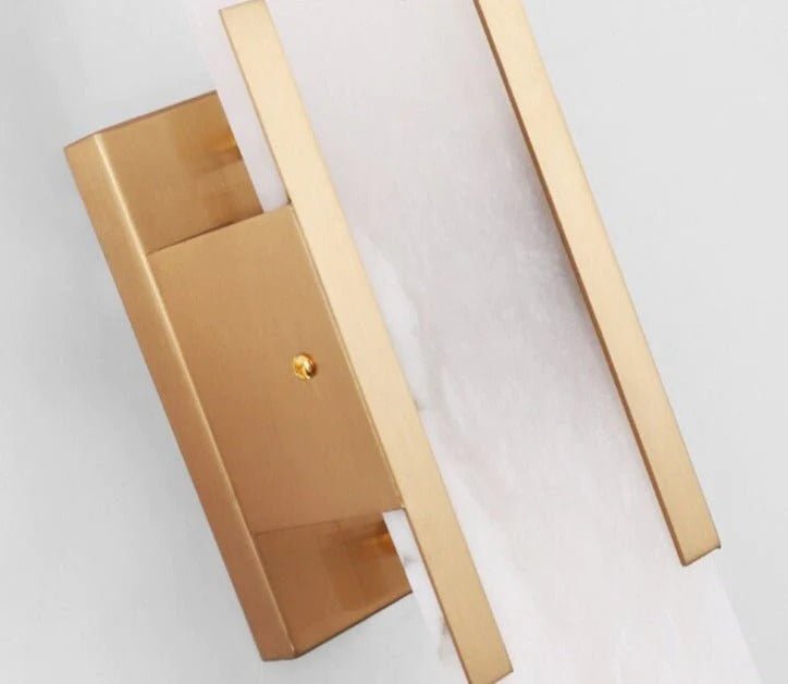 Alabaster and Brass Wall Sconce 50cm - Oscar and Mila