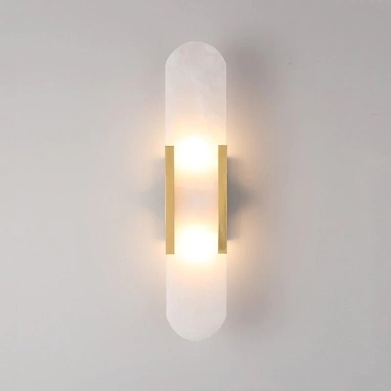 Alabaster and Brass Wall Sconce 50cm - Oscar and Mila