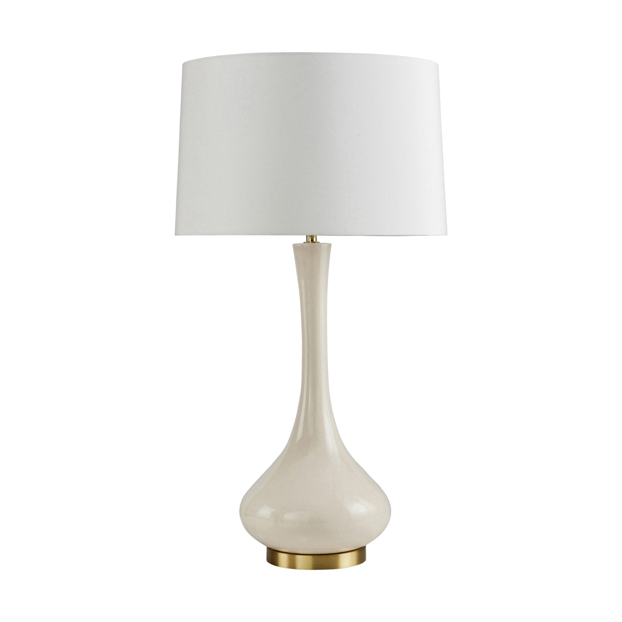 Amelia Ceramic Table Lamp with Acrylic Base and Empire Shade. - Oscar and Mila