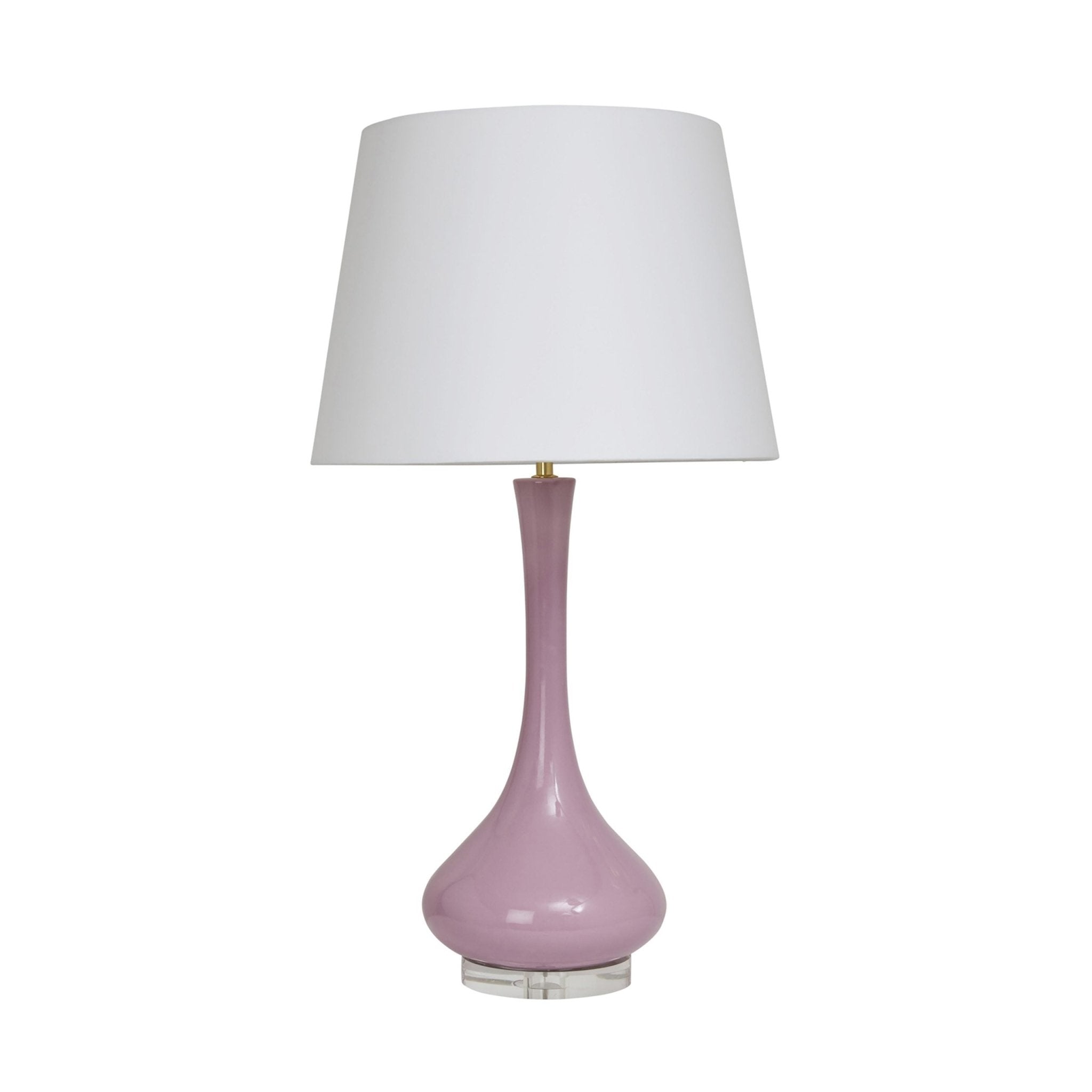 Amelia Ceramic Table Lamp with Acrylic Base and Empire Shade. - Oscar and Mila