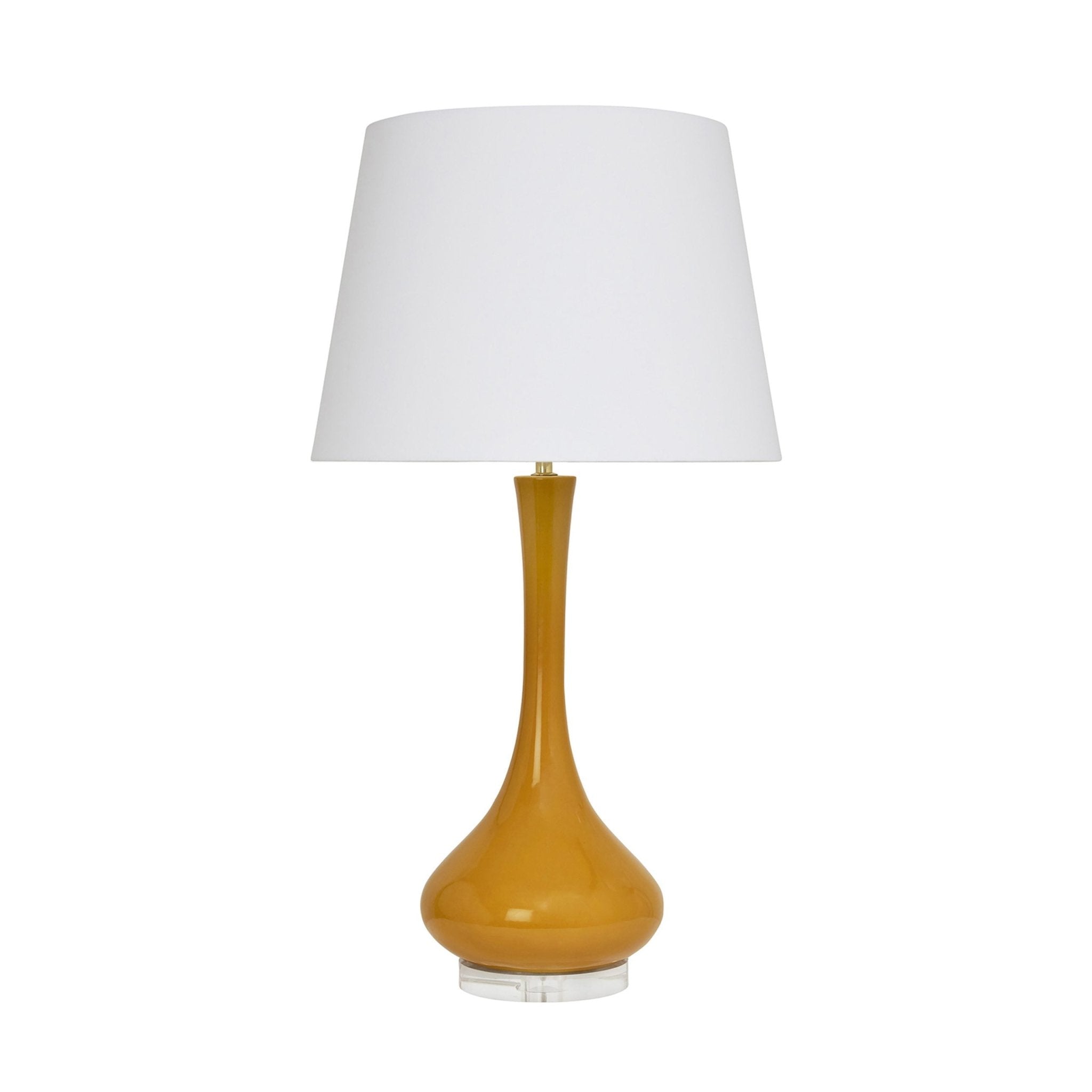 Amelia Ceramic Table Lamp with Acrylic Base and Empire Shade. - Oscar and Mila