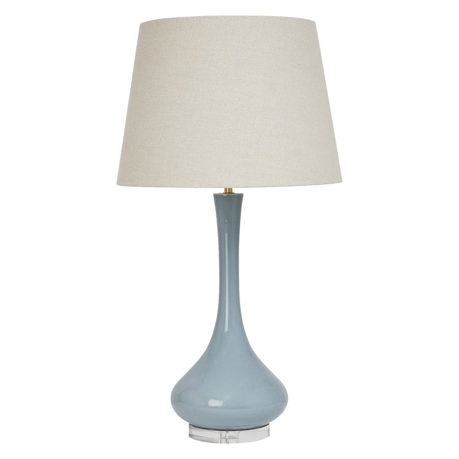 Amelia Ceramic Table Lamp with Acrylic Base and Empire Shade. - Oscar and Mila