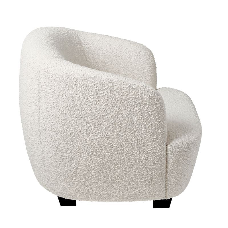 Area Curved Occasional Chair in Boucle - Oscar and Mila