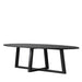 Black Ash Oval Dining Table - Oscar and Mila