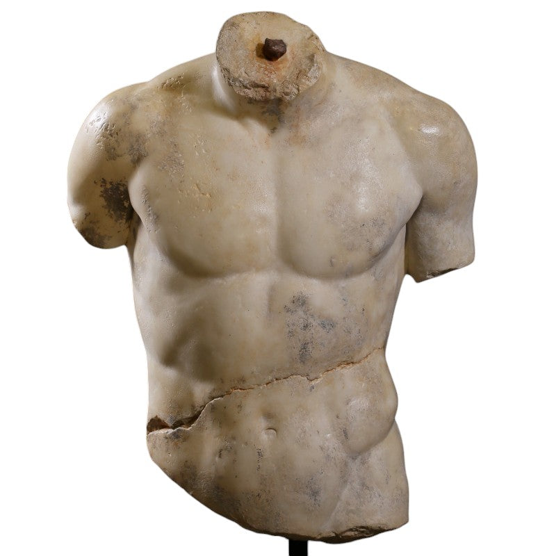 Torso Discophorus – a fragmentary reproduction of Naucydes' 4th-century BC discus thrower, inspired by the lost bronze original, with a full replica housed in the Louvre Museum.