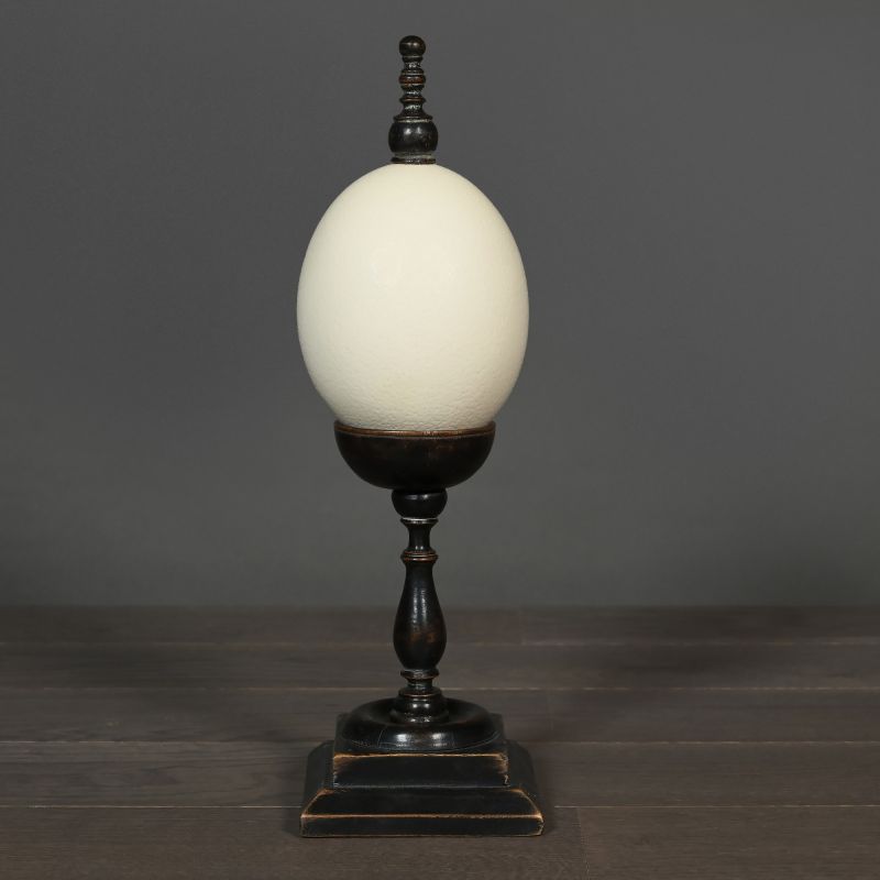 Ostrich Egg on Napoleon III Pedestal