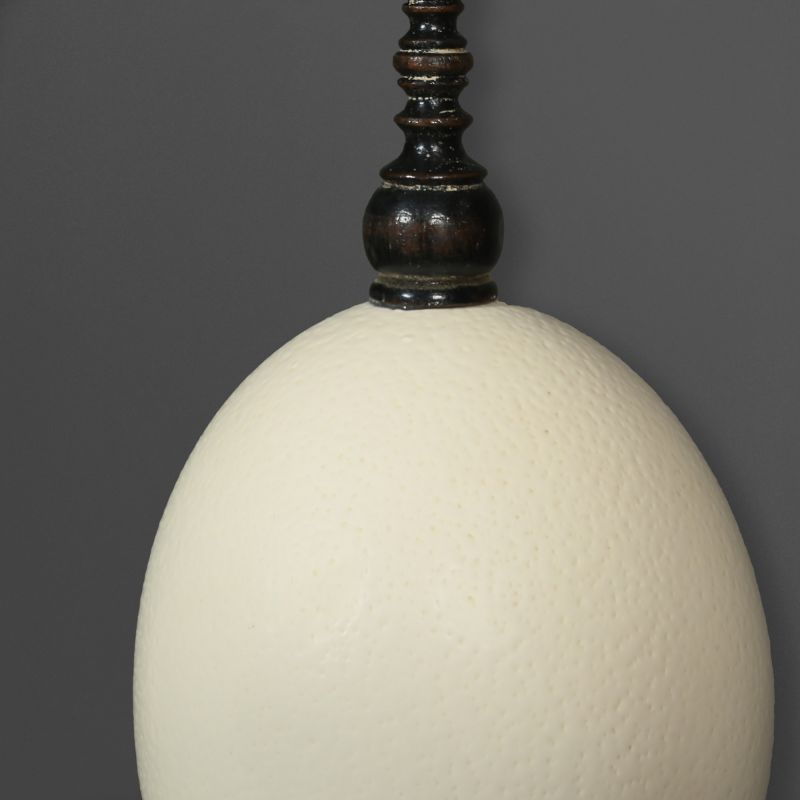 Ostrich Egg on Napoleon III Pedestal