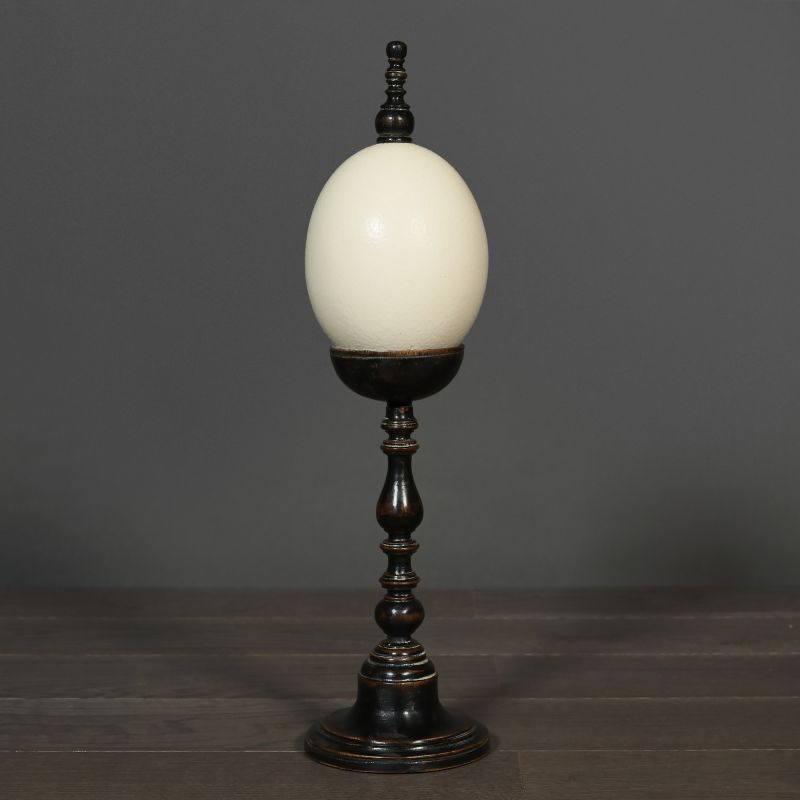 Ostrich Egg on Napoleon III Pedestal