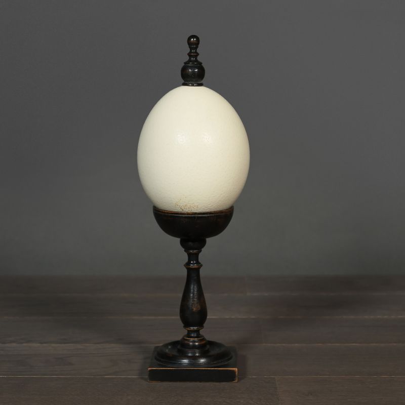 Ostrich Egg on Napoleon III Pedestal