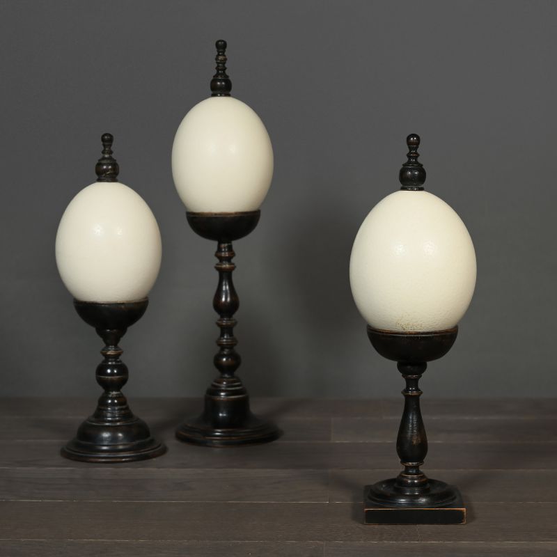 Ostrich Egg on Napoleon III Pedestal