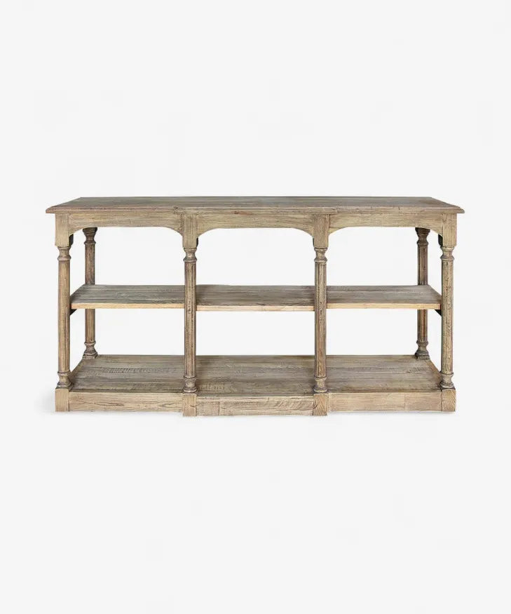 Breakfront Oak Hall Table