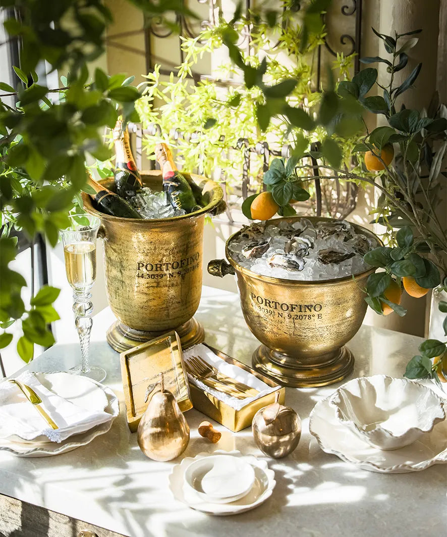 Antique Gold Champagne Bucket