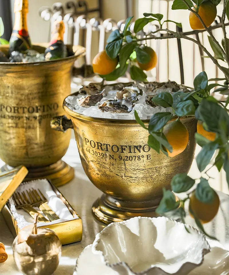 Antique Gold Champagne Bucket