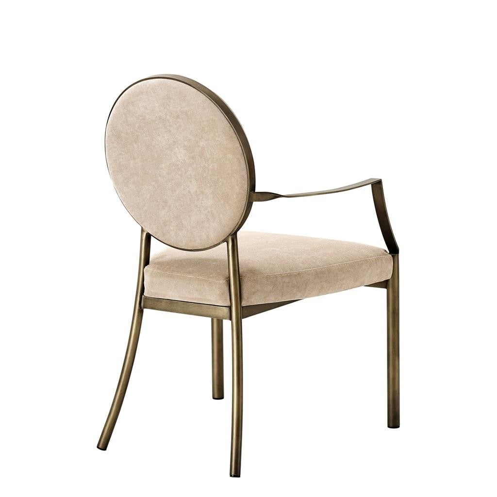 Brushed Brass Dining Armchair