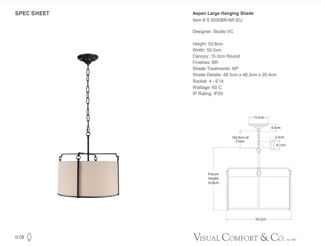 Visual Comfort Studio Aspen Medium Pendant