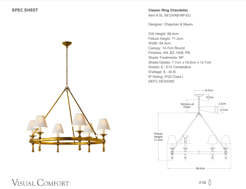 Chandelier E.F Chapman Classic Ring ~ Products \ Lighting