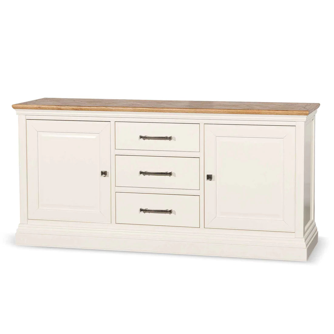 White Sideboard with Parquetry Design top