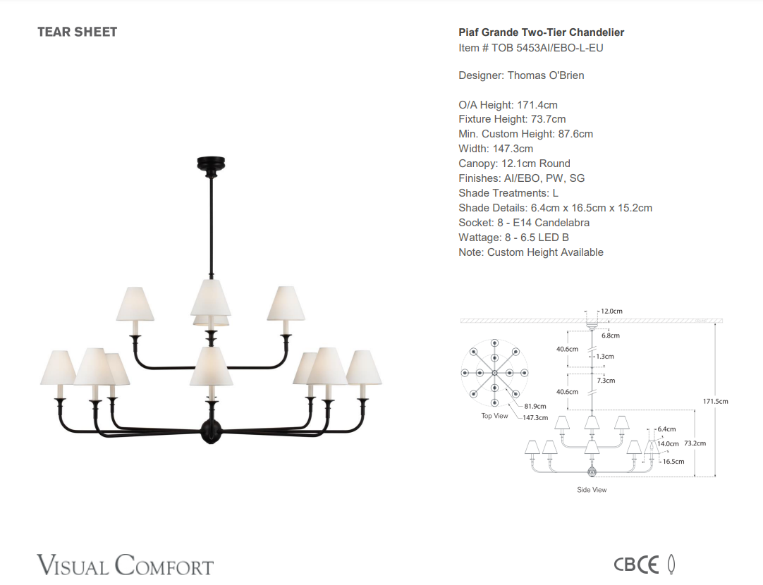 Two online tier chandelier