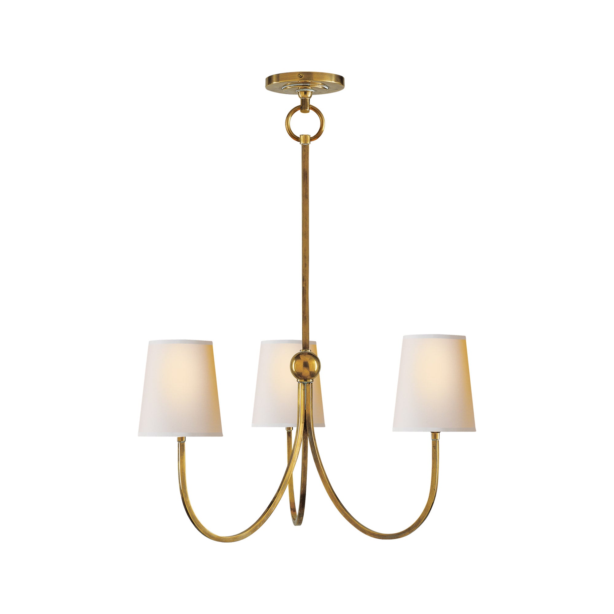 Thomas O'Brien Reed Small Chandelier - Brass