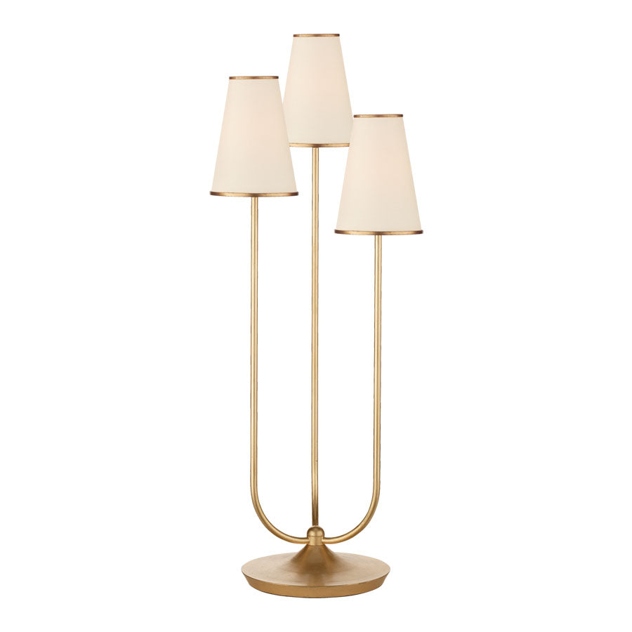 Montreuil Table Lamp in Gild with Linen Shades