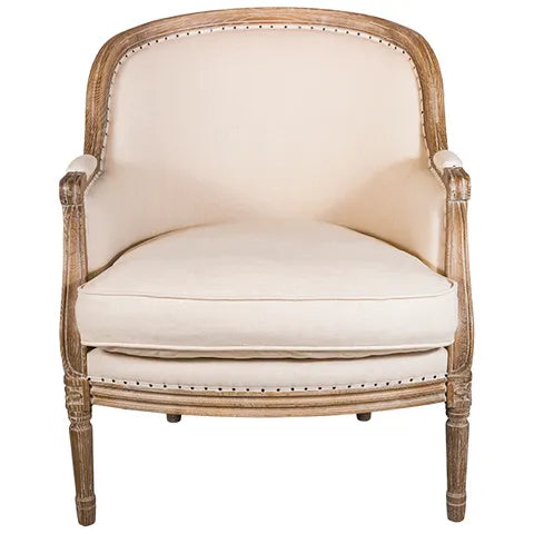 French Style Studded Occasional Chair